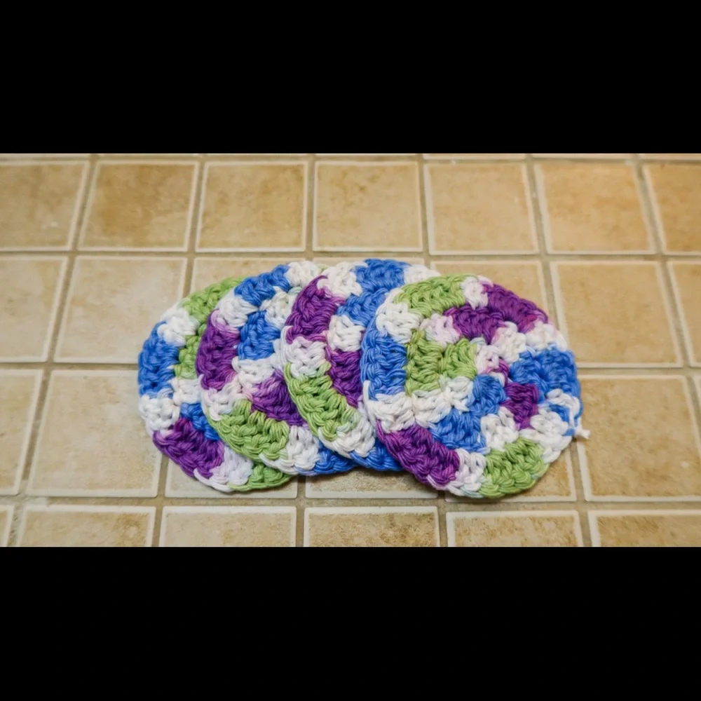 Crocheted Facial rounds (Set of 10) 100% Cotton Soft & Reusable